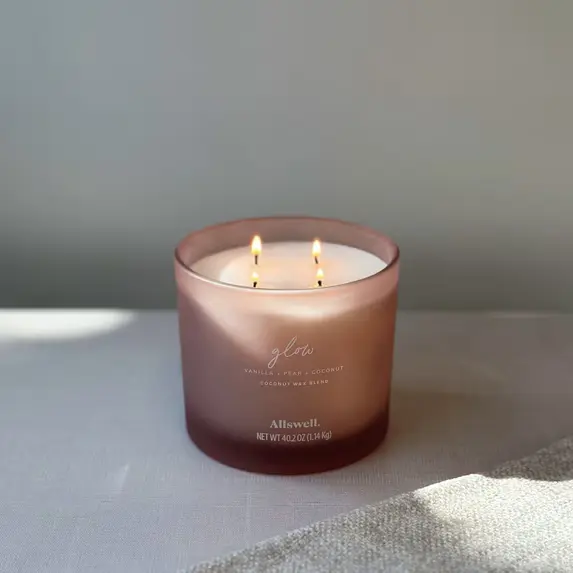 Allswell Glow Vanilla Pear Coconut 4-Wick Spa Jar Candle